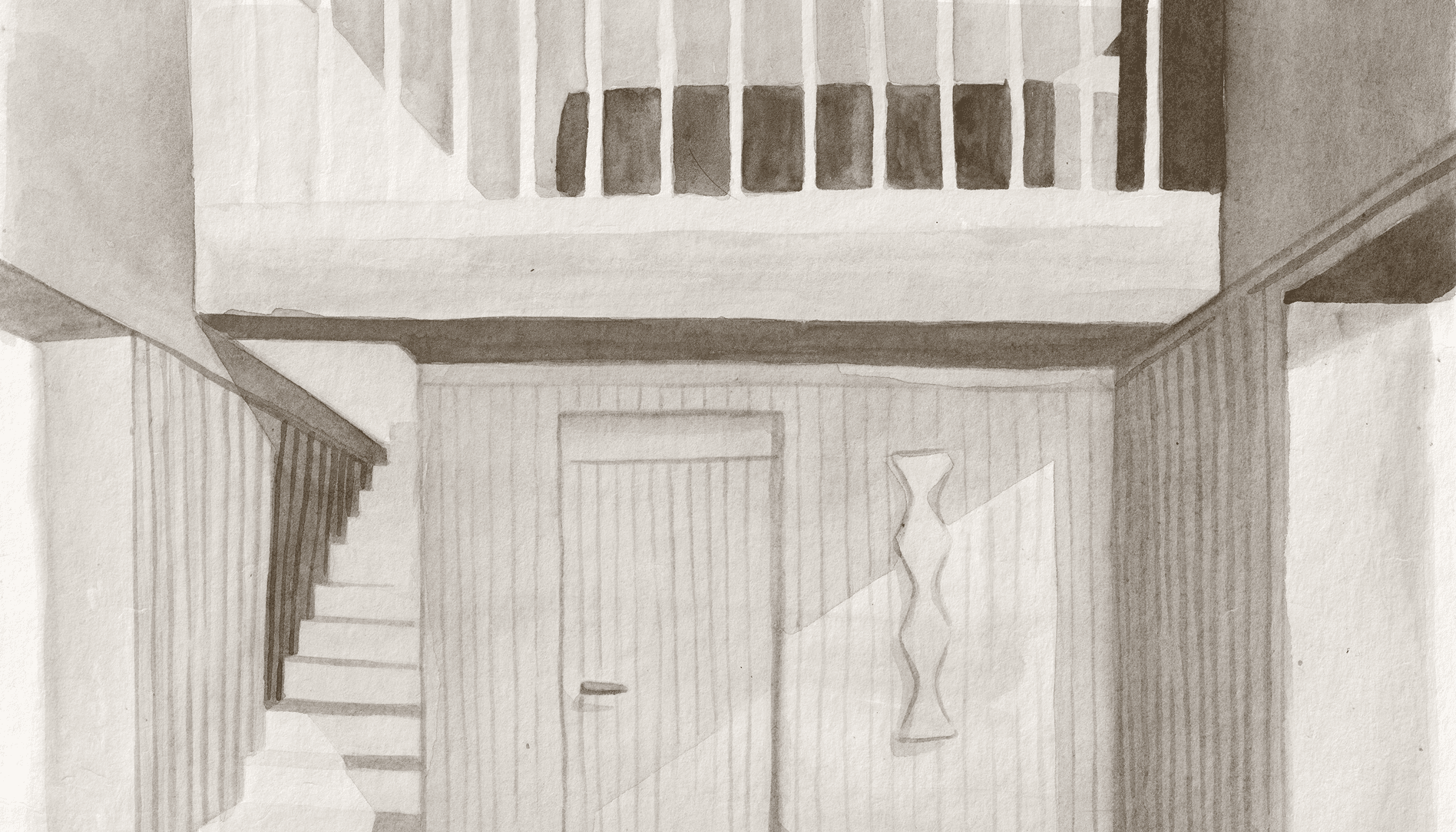 A guest room with handcrafted furniture, daybed and fireplace